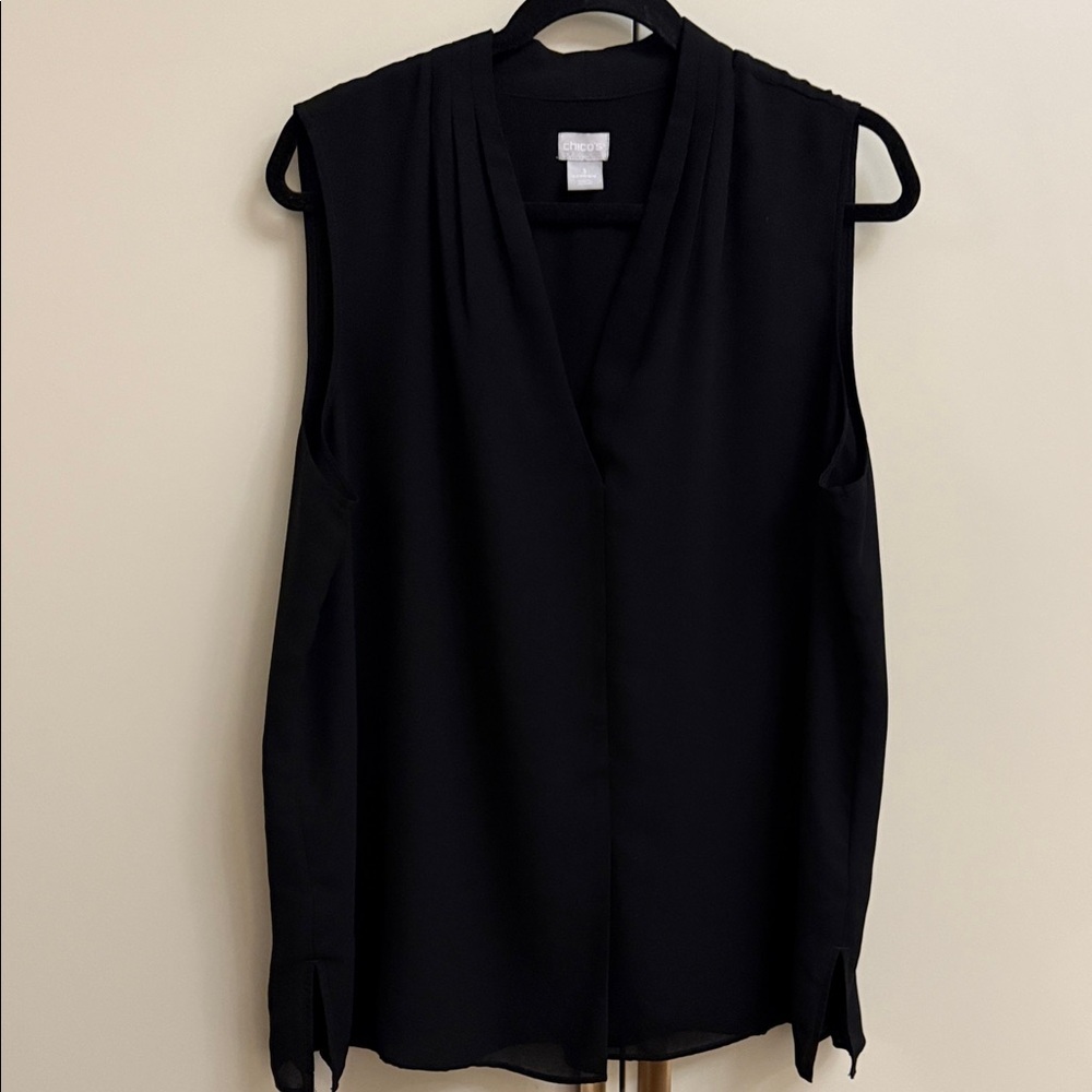 Chico's Black Sleeveless Blouse